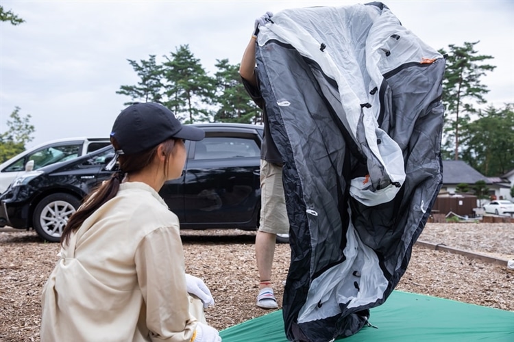 テントのたたみ方の手順